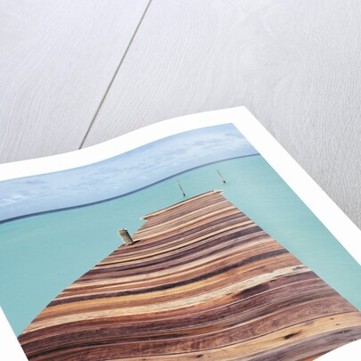 Wooden jetty leading out to sea by Anonymous