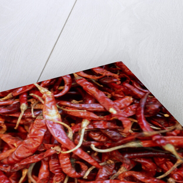 Red chili peppers (Ocotlan market, Oaxaca, Mexico) by Anonymous