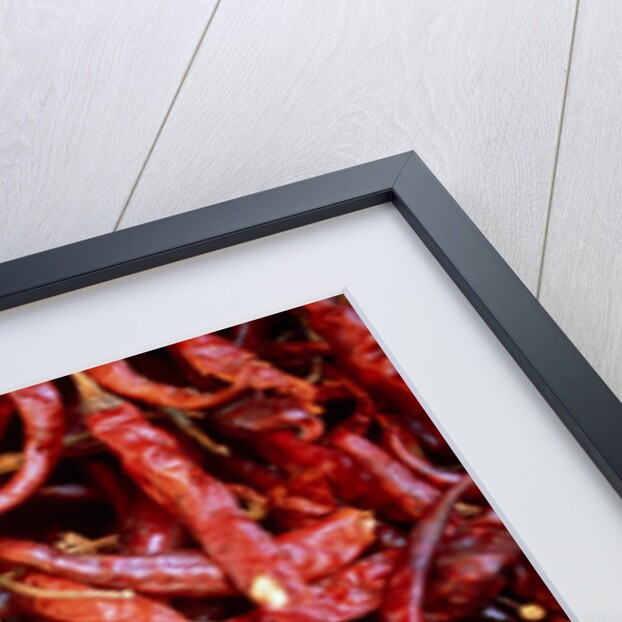 Red chili peppers (Ocotlan market, Oaxaca, Mexico) by Anonymous