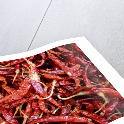 Red chili peppers (Ocotlan market, Oaxaca, Mexico) by Anonymous