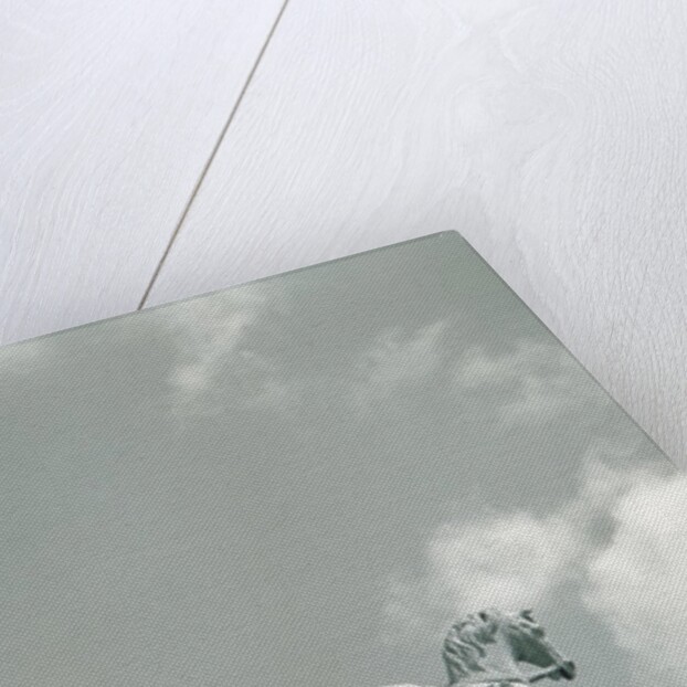 Quadriga of the Brandenburg Gate against clouded sky, Berlin, Germany by Anonymous