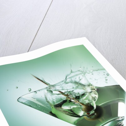 Martini with Olive Splash by Anonymous