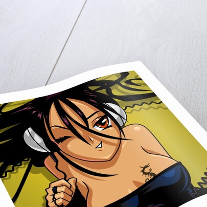 Anime Girl In Headphones by Anonymous