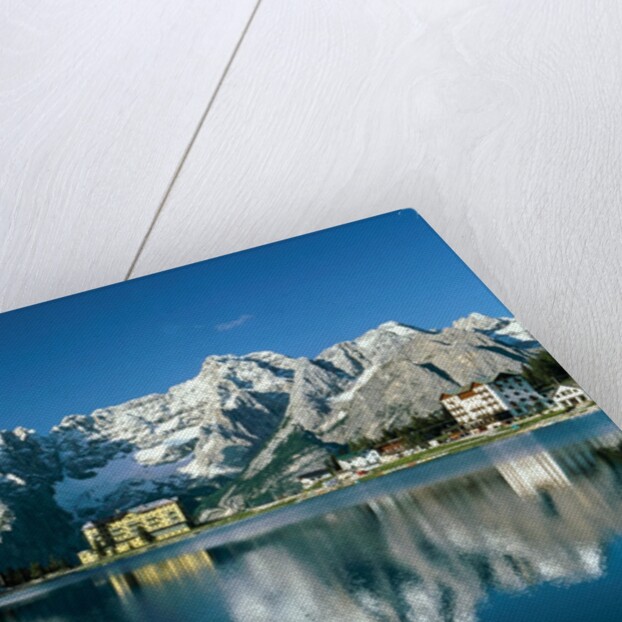 View of town, Lake Misurina, Alps, Italy by Anonymous