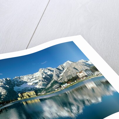 View of town, Lake Misurina, Alps, Italy by Anonymous