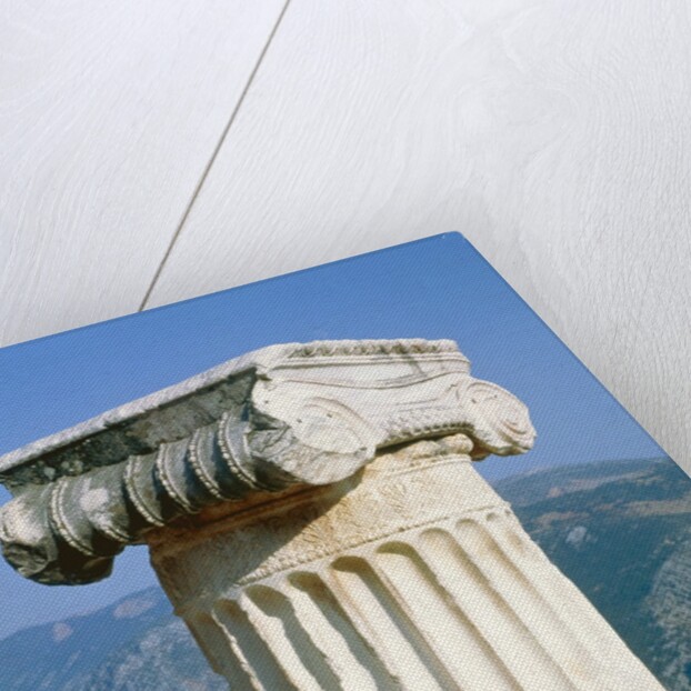 Ionian column an the Holly Street in Delphi, Greece by Anonymous