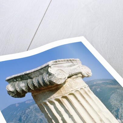 Ionian column an the Holly Street in Delphi, Greece by Anonymous