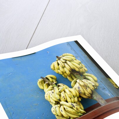 Bananas in front of blue wall, San Cristobal de las Casas, Mexico by Anonymous