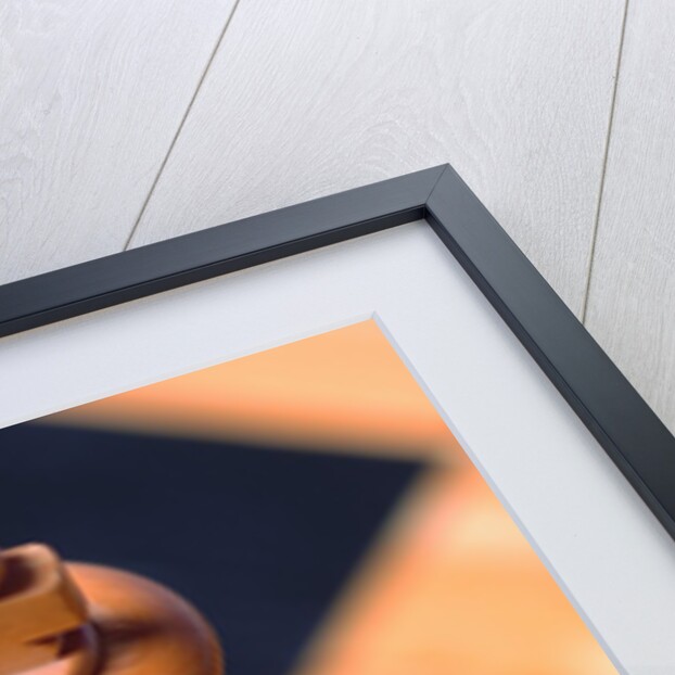 King chess piece on chessboard by Anonymous