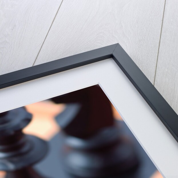 Chess pieces on chessboard by Anonymous