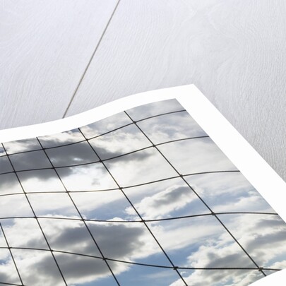 Sky seen through suspension cables by Anonymous