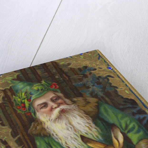 Christmas Greetings Postcard with Father Christmas by Anonymous