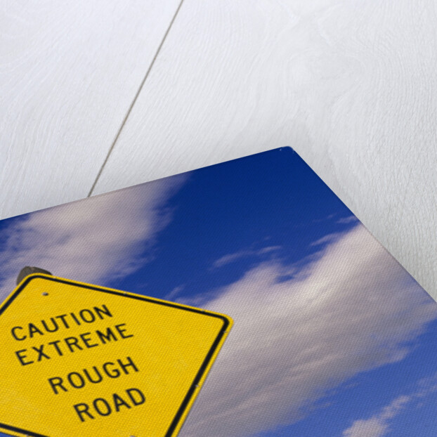 Rough Road Highway Sign, Yellowstone National Park, Wyoming by Anonymous
