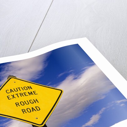 Rough Road Highway Sign, Yellowstone National Park, Wyoming by Anonymous