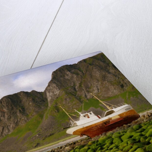 Norway/Lofoten: stranded trawler near Unstad by Anonymous