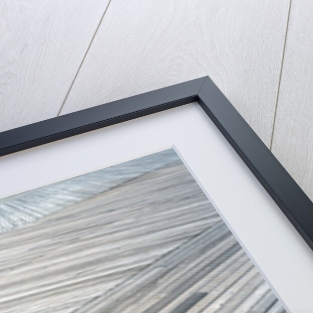 High angle view of wooden deck with planks set at an angle by Anonymous