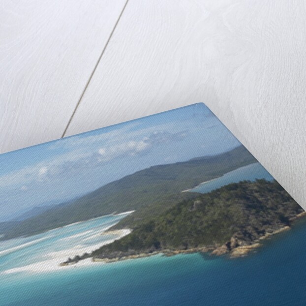 Aerial view of a peninsula jutting out into the ocean by Anonymous