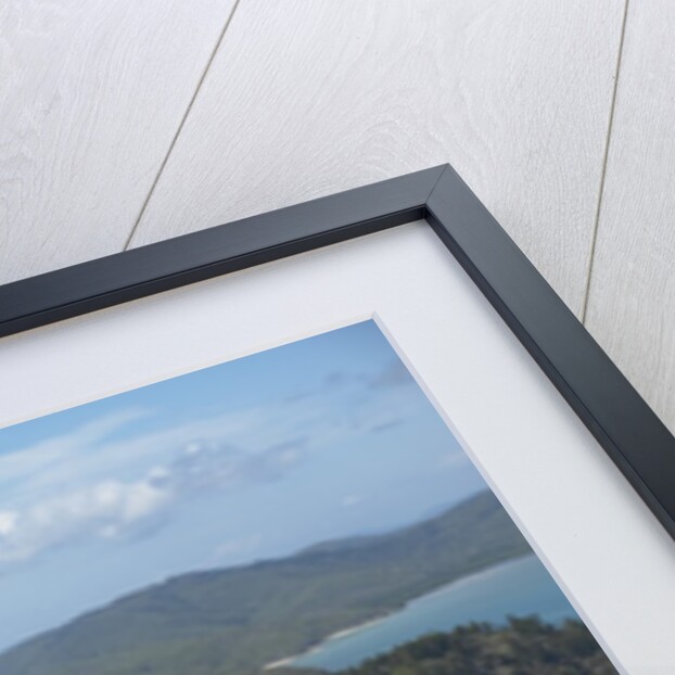 Aerial view of a peninsula jutting out into the ocean by Anonymous