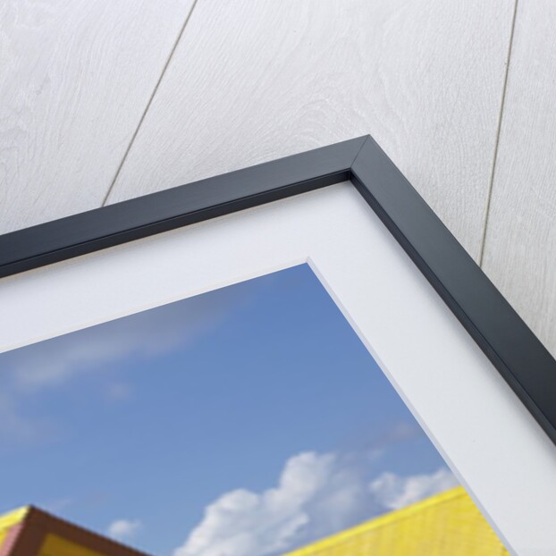 Detail view of a yellow rooftop by Anonymous