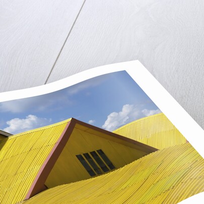 Detail view of a yellow rooftop by Anonymous