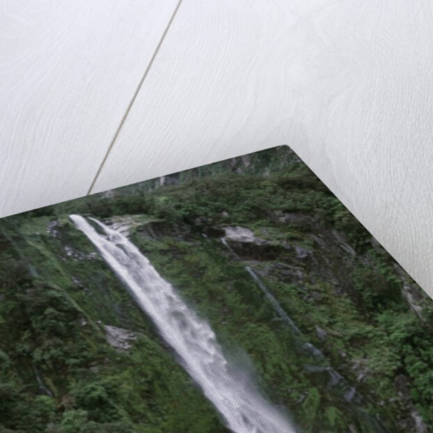 Waterfall on Milford Sound by Anonymous