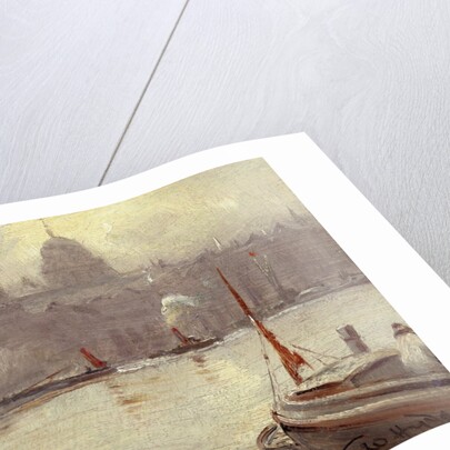 St. Paul's Cathedral and River Thames, London, England by George Hyde-Pownall