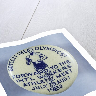 Olympic Boycott Pin by Anonymous
