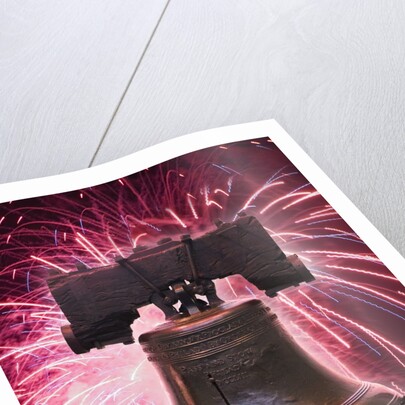 The Liberty Bell and Fireworks by Anonymous