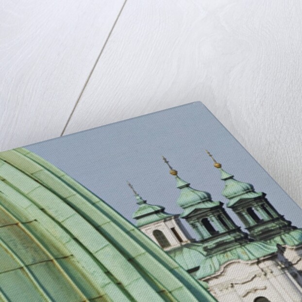 Church Dome and Bell Towers in Prague by Anonymous