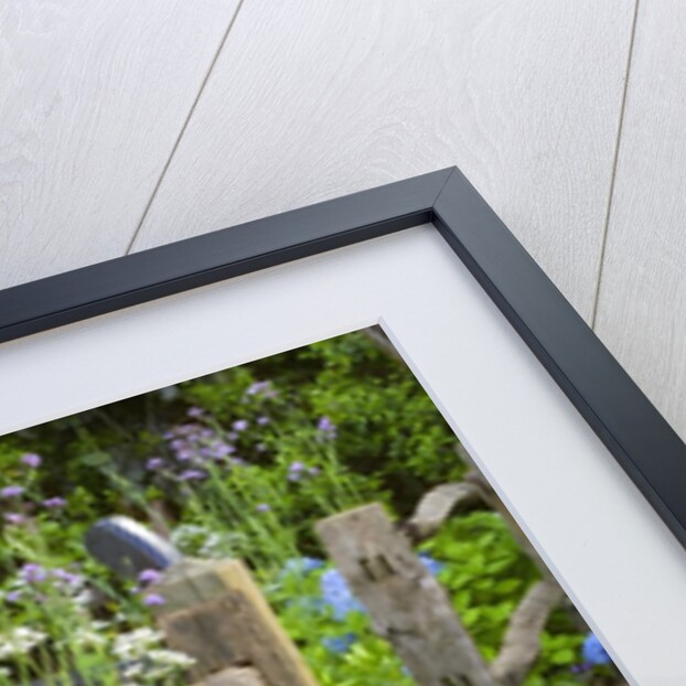 Flower Garden with Old Wood Fence by Anonymous