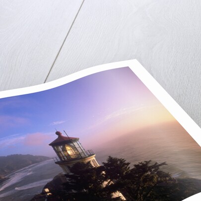 Sunset at Heceta Head Lighthouse in Oregon by Anonymous