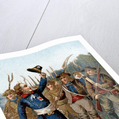 Trade Card of Henri de la Rochejaquelein Leading a Revolt by Anonymous