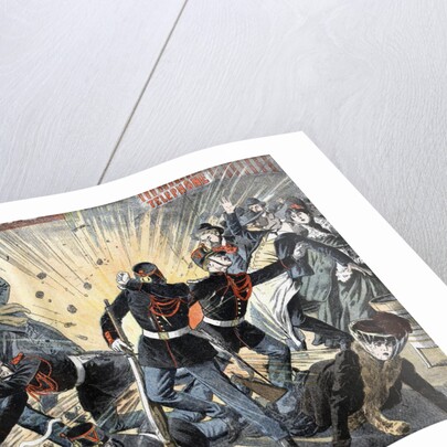 Illustration of a Bomb Exploding in Paris by Anonymous