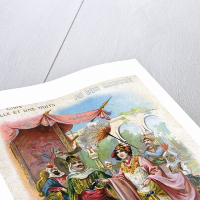 Illustration of Courtly Figures from Aladdin or the Marvelous Lamp by Anonymous