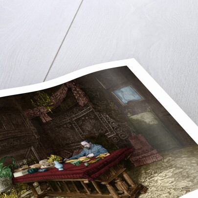 Illustration of Emile Zola at His Desk by Anonymous