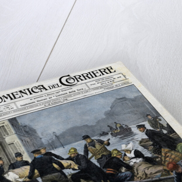 Illustration of the Rescue of Invalids During a Paris Flood by Anonymous