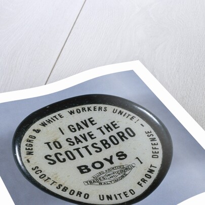 Scottsboro Boys Defense Fund Pin by Anonymous