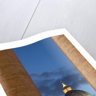 St.Peter's Basilica, The Vatican, with columns in the foreground, Rome, Italy by Anonymous