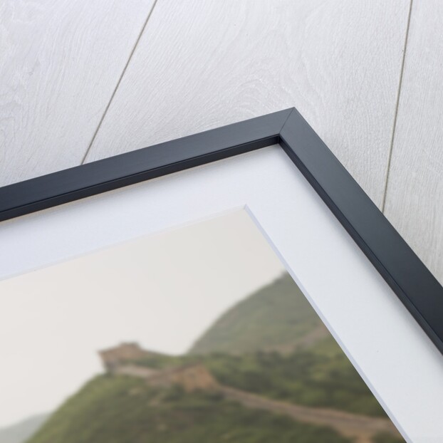 Tourist Wearing Illustrated Conical Hat on the Great Wall by Anonymous
