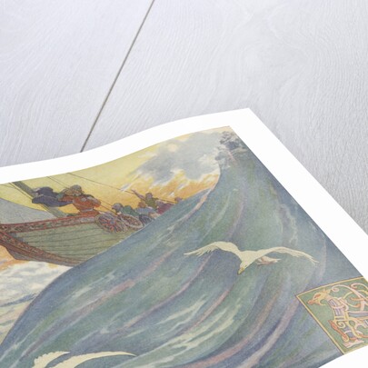 Book Illustration of Vikings at Sea by E. Boyd Smith