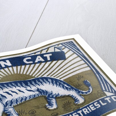 Indian Cat Indian Matchbox Label by Anonymous