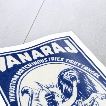 Vanaraj Indian Matchbox Label by Anonymous