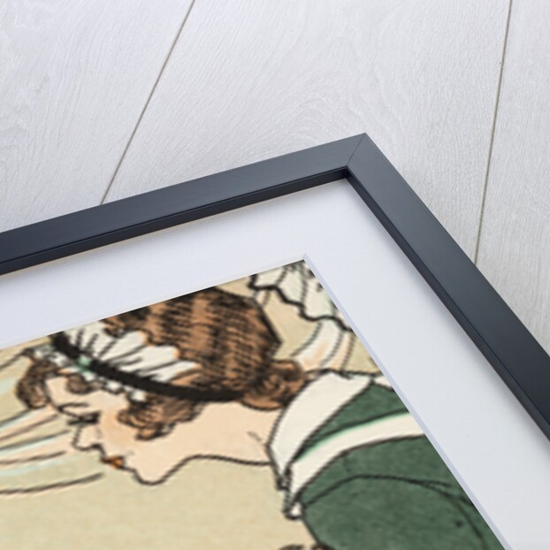 Illustration of a Fireman Rescuing a Woman and Child by Marie Schubert