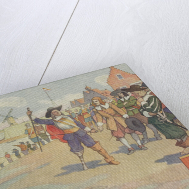 Book Illustration of Dutch Settlers Arriving in New York by E. Boyd Smith