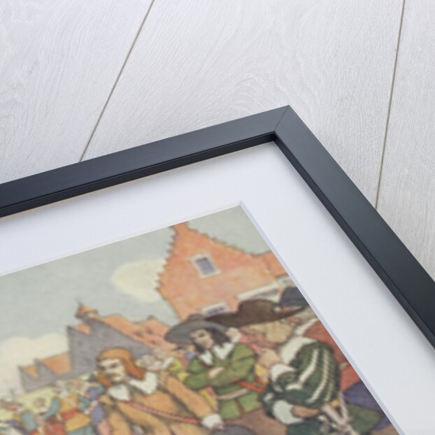 Book Illustration of Dutch Settlers Arriving in New York by E. Boyd Smith