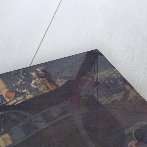 Book Illustration of the Boston Tea Party by E. Boyd Smith