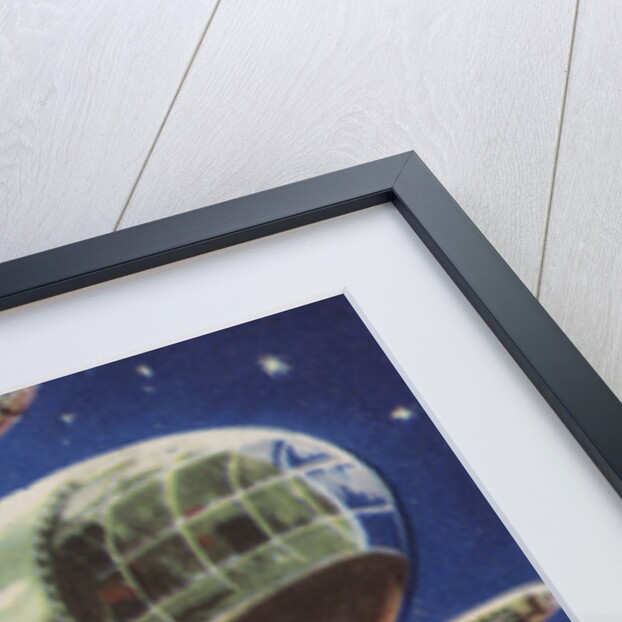 Biekens Pictorial Sticker with a Flying Space Ship by Anonymous