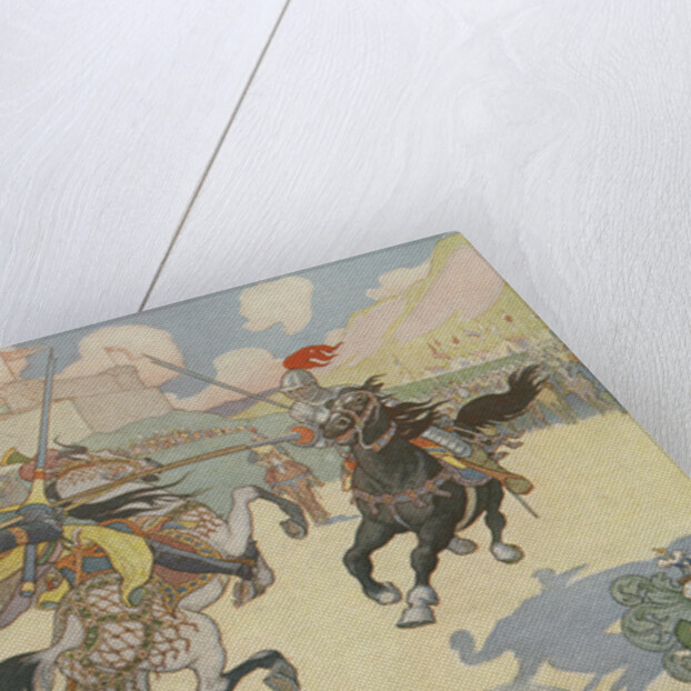 Book Illustration of Captain John Smith Jousting by E. Boyd Smith