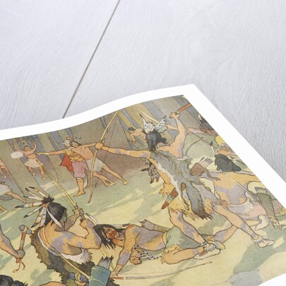 Book Illustration of a Native American Battle by E. Boyd Smith