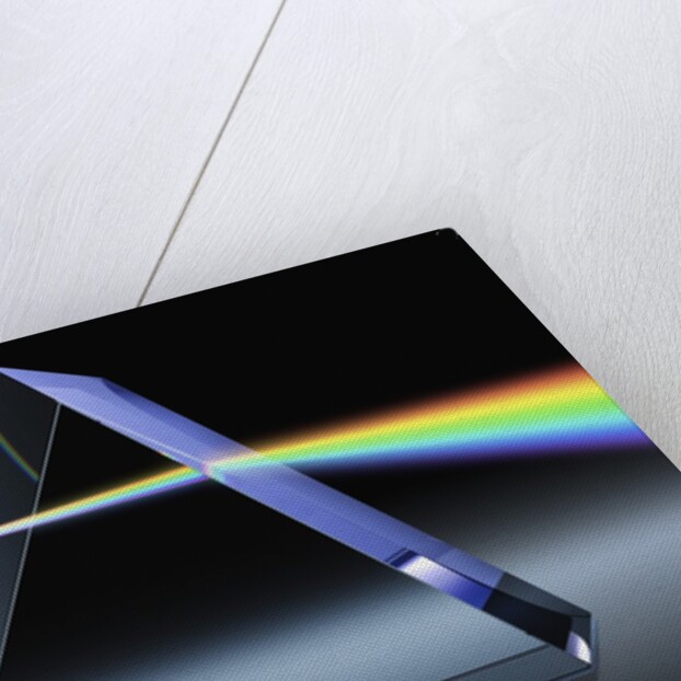 Light Beam Through Glass Prism by Anonymous